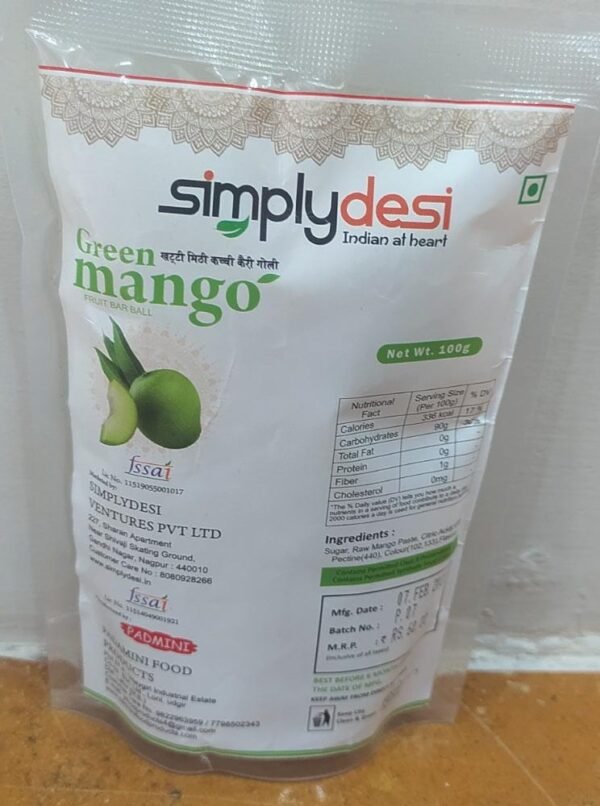 Green Mango Fruit Ball Candy