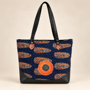 Leather Handle Tote Bag